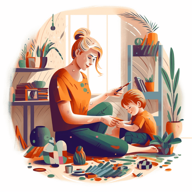 Craft-A-Holic Mom β mom and child crafting together